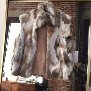 Adrienne Landau rabbit fur vest.